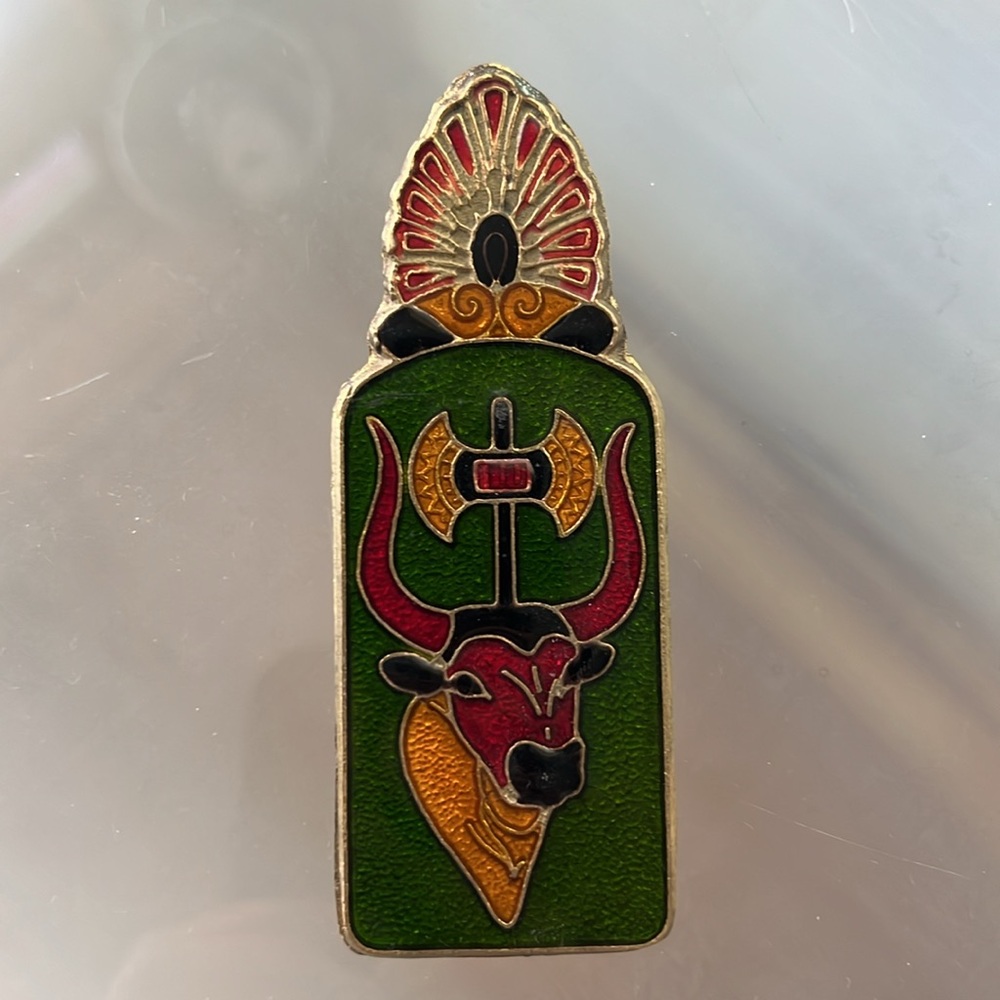 🐂🦚Peacock/Bull Vintage Brass & Enamel Cloisonné Mail Clip/Paper Clip/Desk Clip - Picture 4 of 17